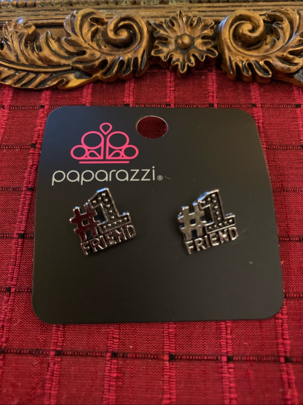 paparazzi Silver #1 Friend Stud Earrings